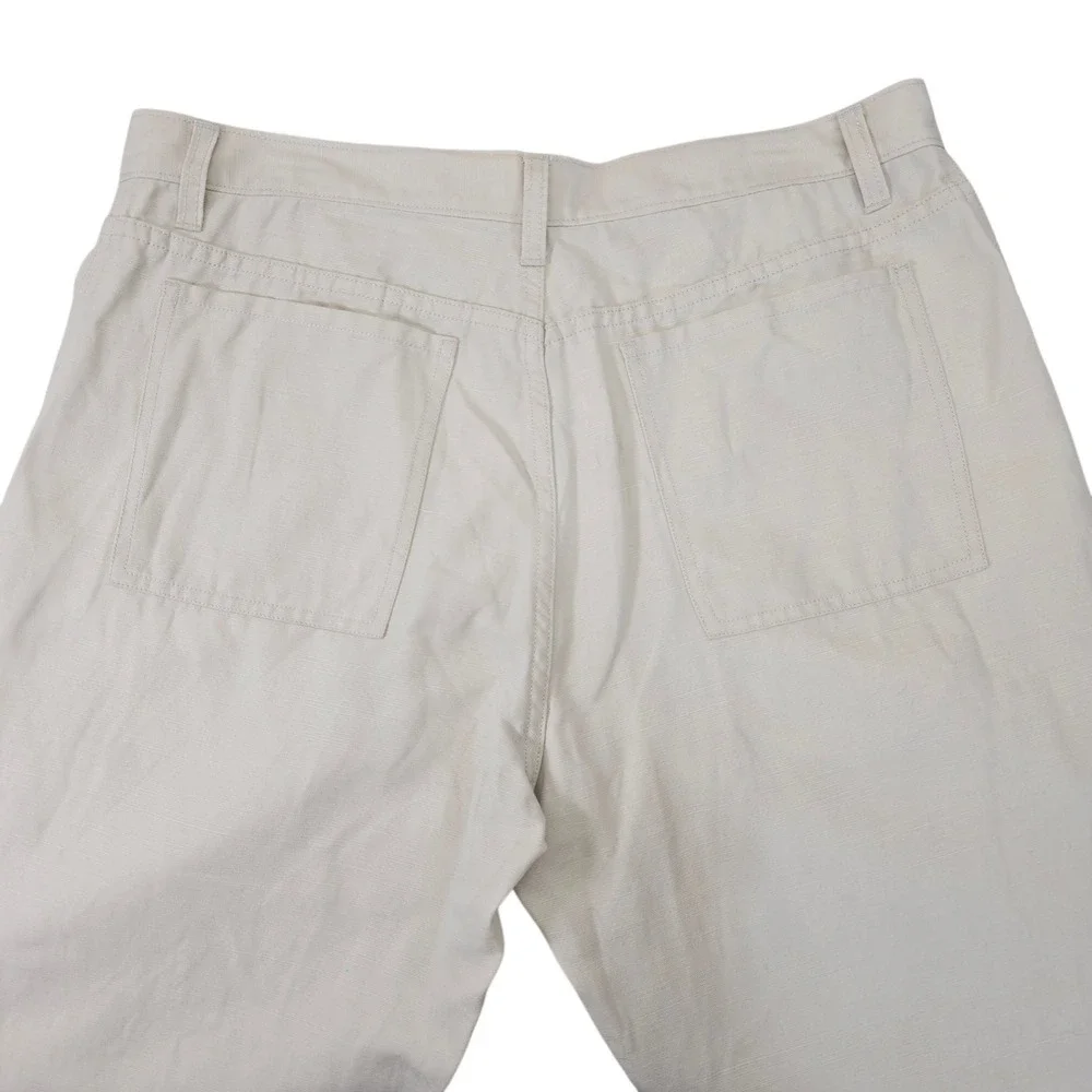Armani Exchange Mens Khaki Linen Blend Straight Leg‎ Casual Pants Size 36